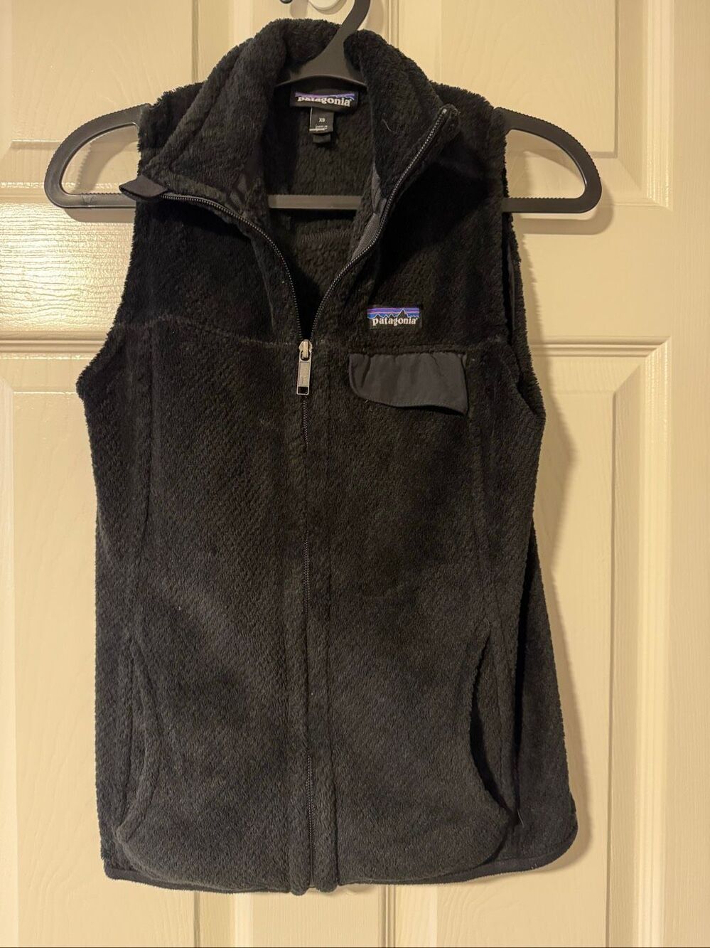 Patagonia Women’s Los Gatos Black High-Pile Fleece Vest Size XS